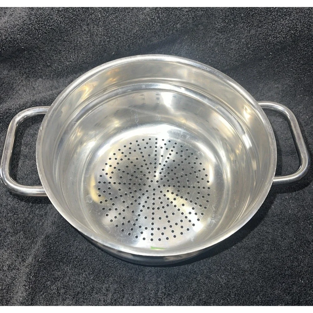 GreenPan Stainless Steel Steamer Insert with Glass Lid 8 Inch Universal Pot Fit